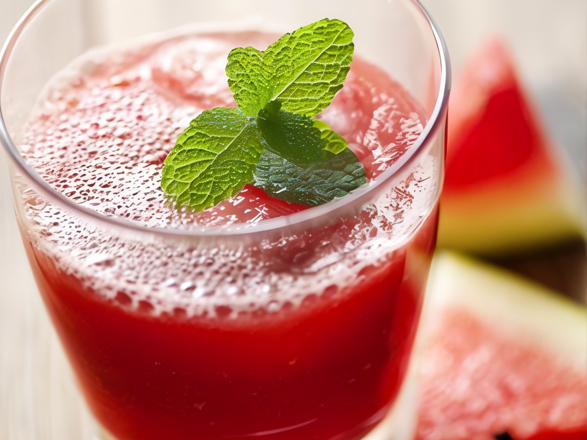 Watermelon Juice with Mint