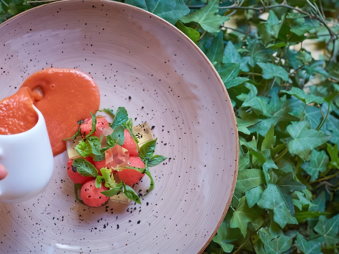 Watermelon Gazpacho from Tarantino's Restaurant