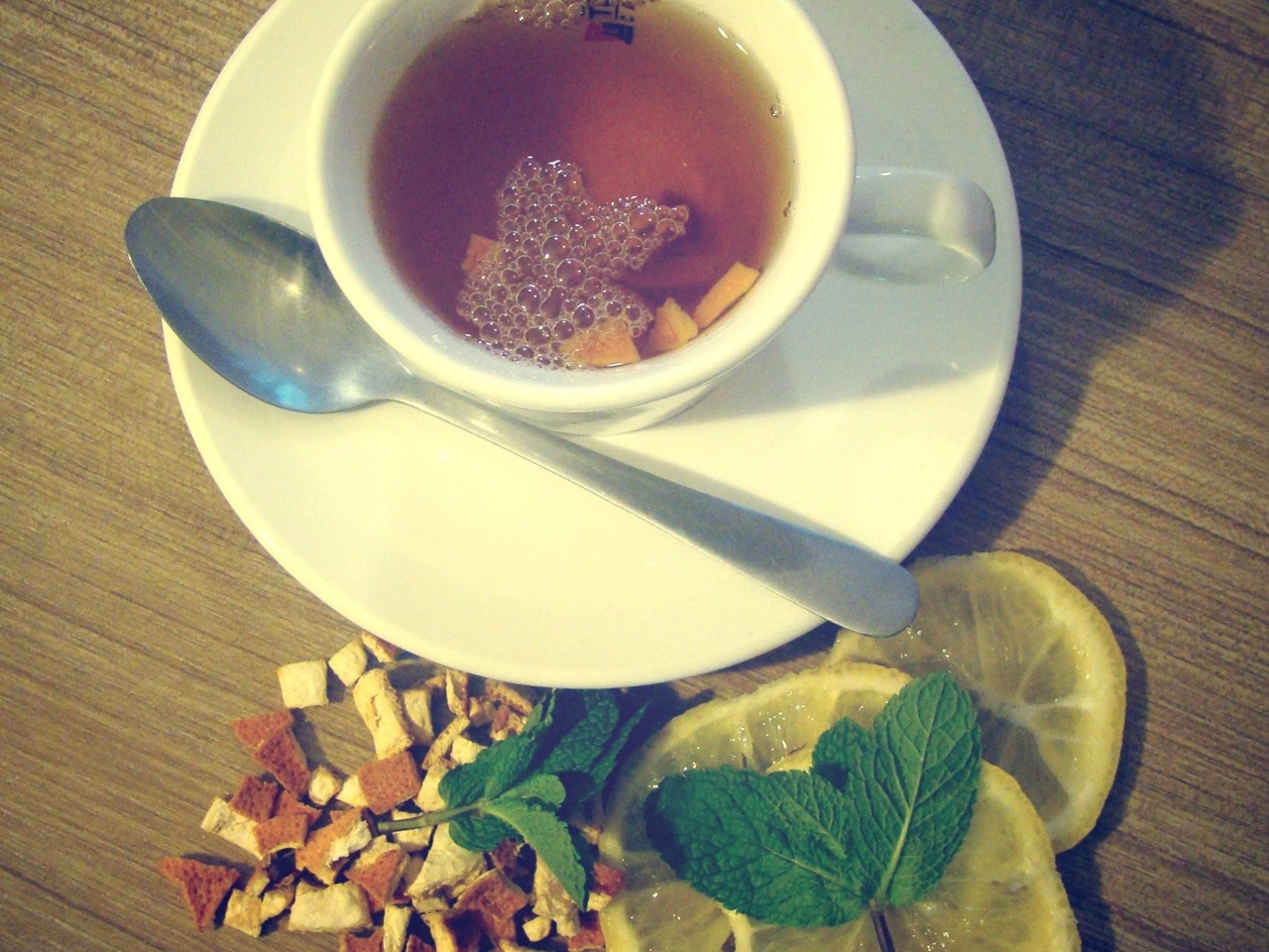 Fragrant Tea with Mint and Orange Peel