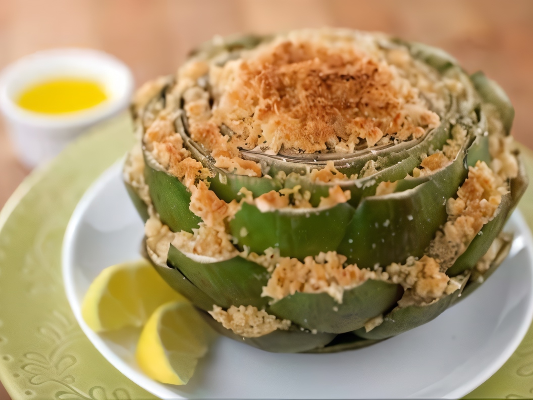 Artichokes Stuffed with Walnut-Sour Cream Cream