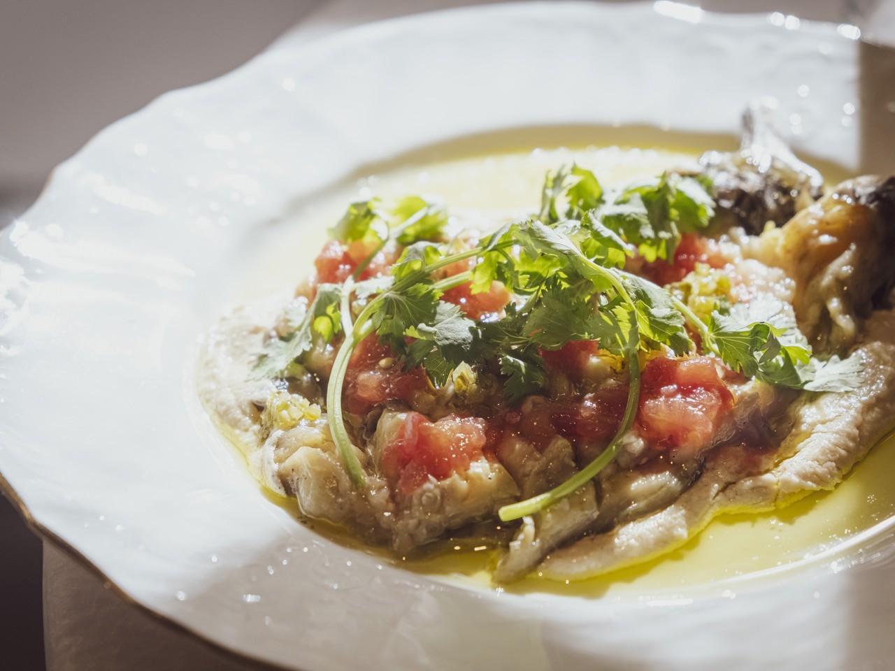 Grilled Eggplant with Tahini Sesame Sauce