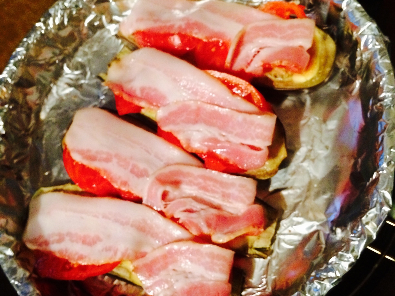 Eggplants with Bacon