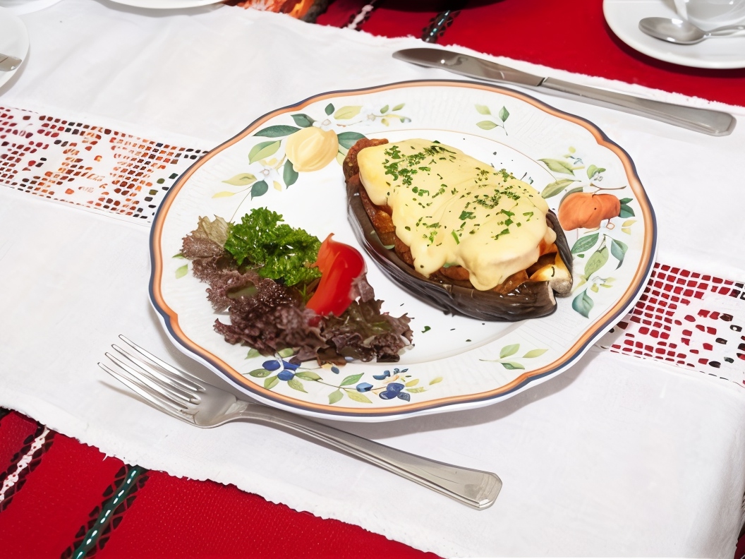Eggplants with Mushrooms in Béchamel Sauce