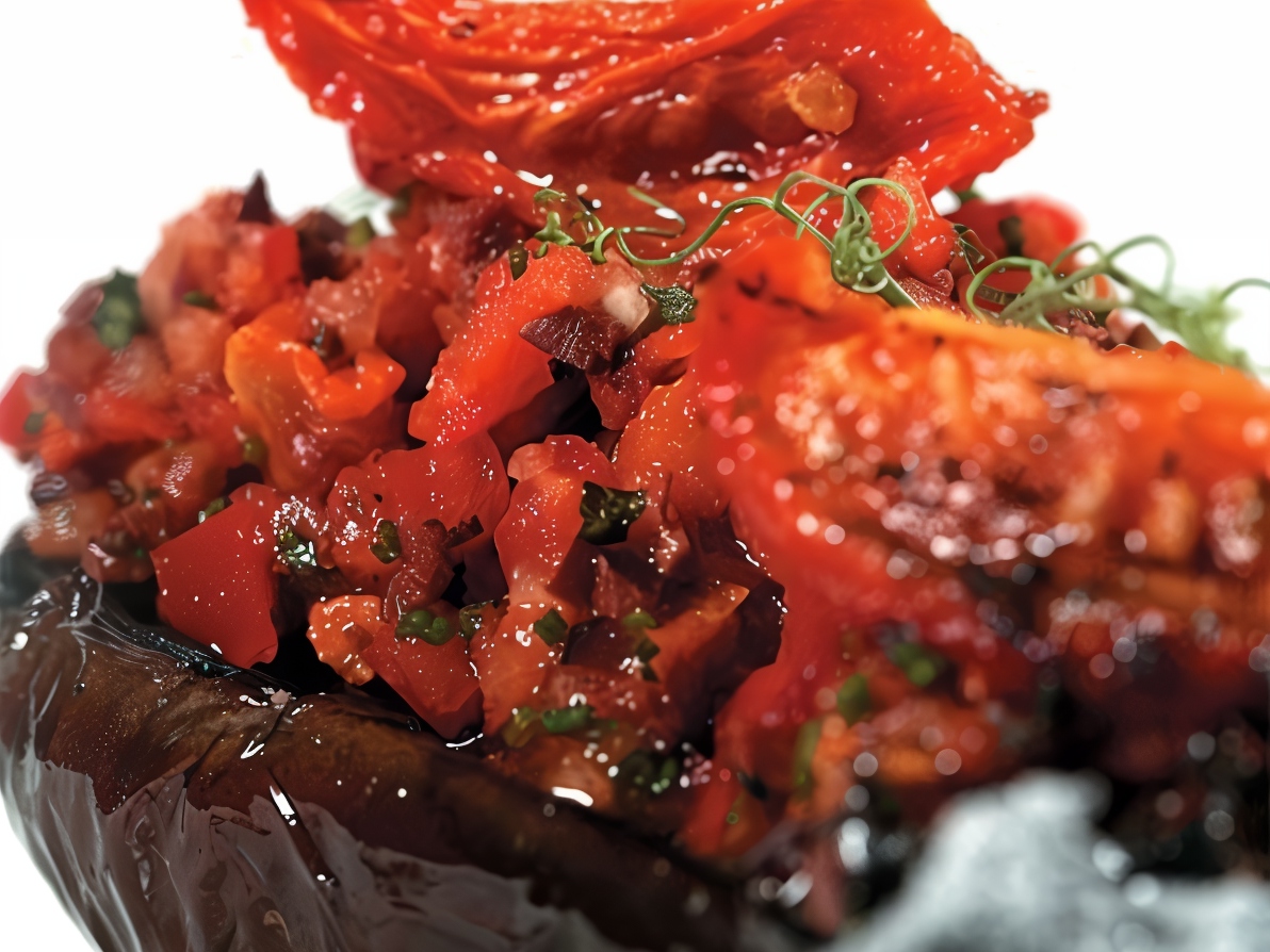 Eggplants with Tomato Salsa
