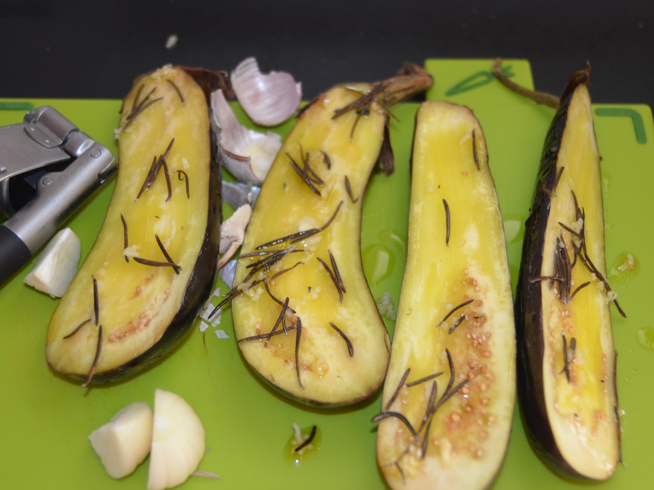 Eggplants Baked with Rosemary and Oregano