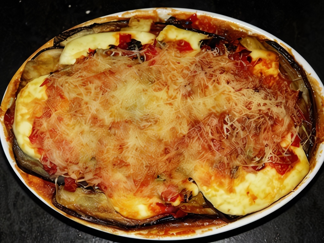 Eggplants Baked in Tomato Sauce with Cheese