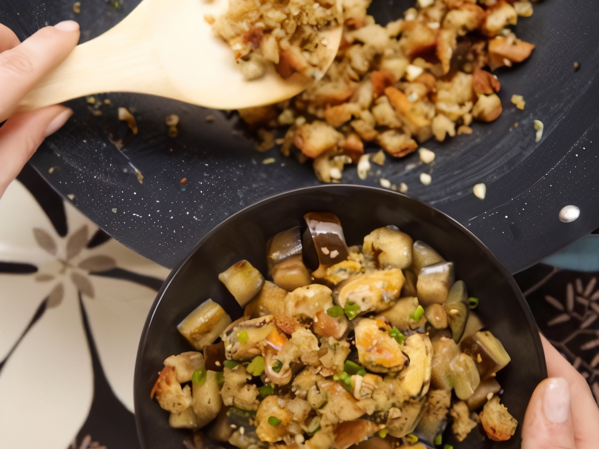 Eggplants in Sweet and Sour Sauce