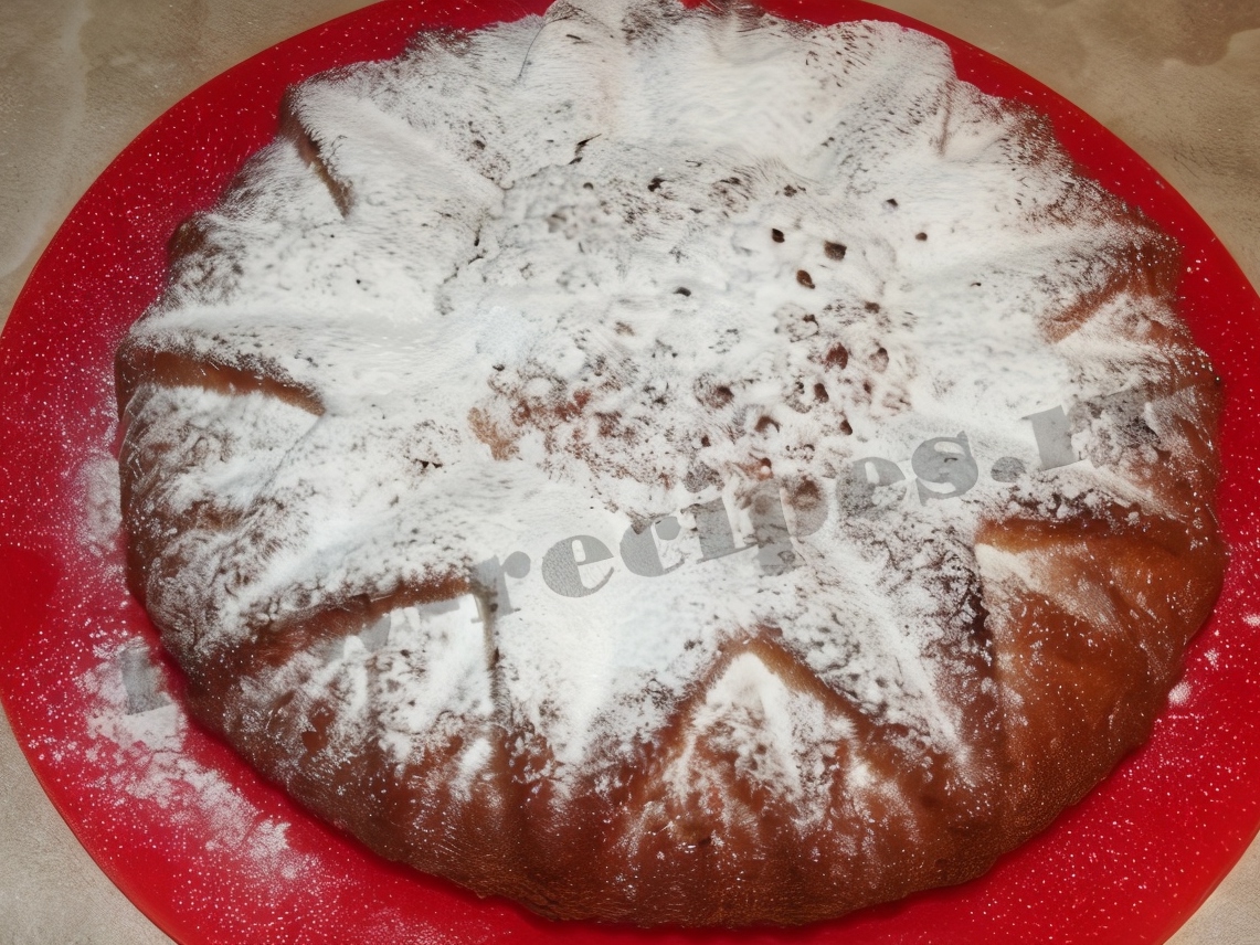 Banana Pie with Powdered Sugar