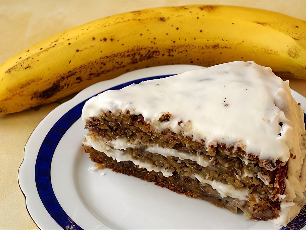 Banana Pie with Caramel Glaze