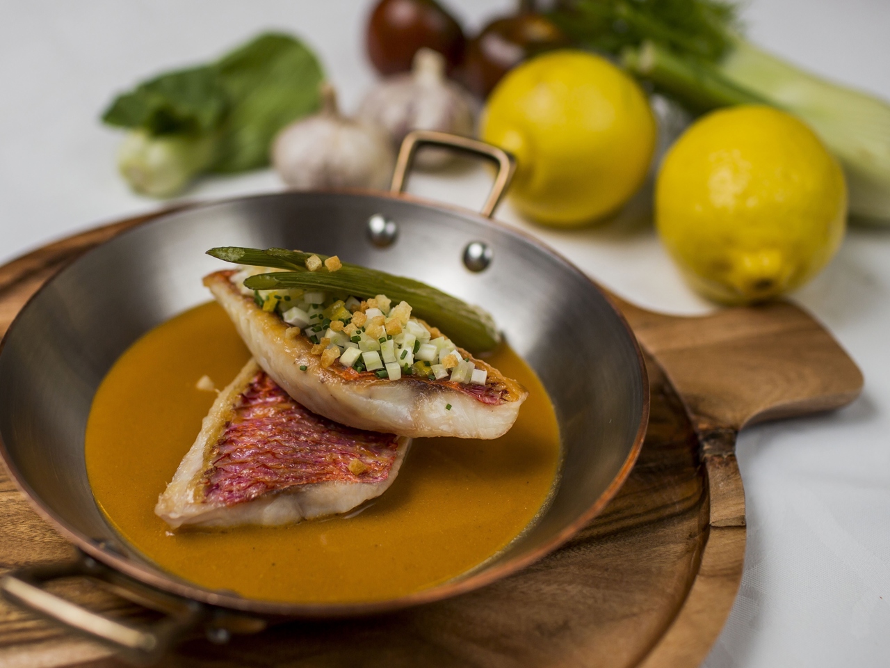 Red Mullet in Bisque Sauce