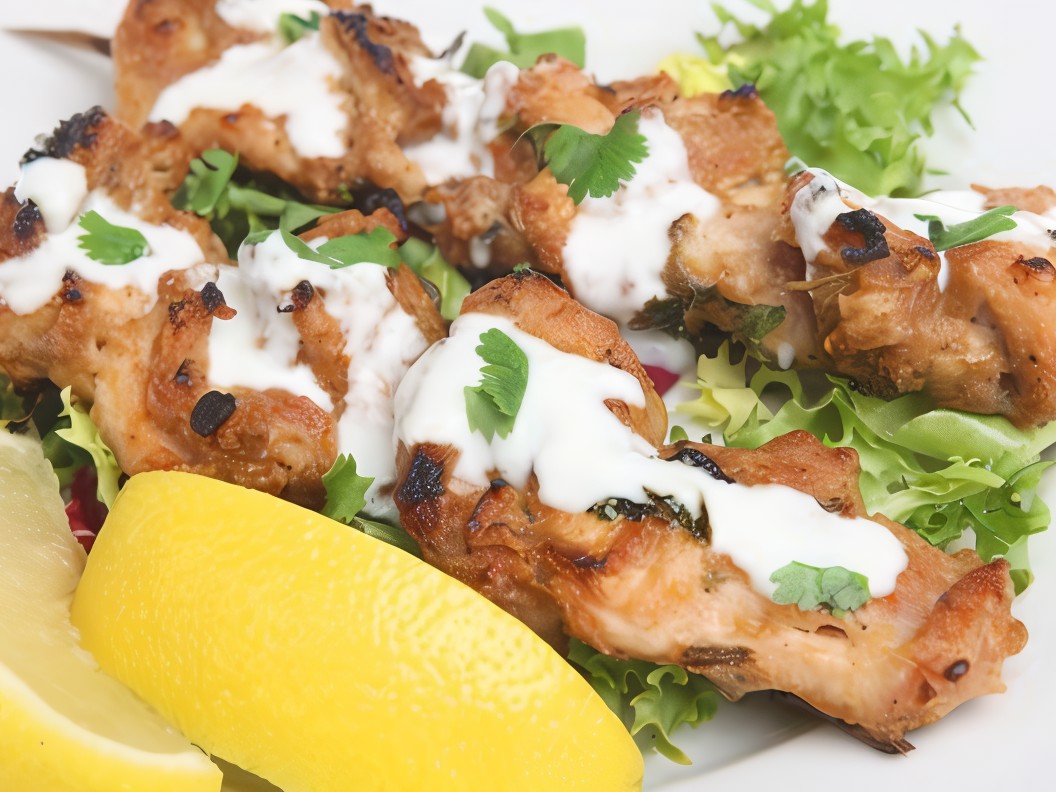 Lamb Kebabs with Moroccan Spices and Yogurt-Mint Sauce