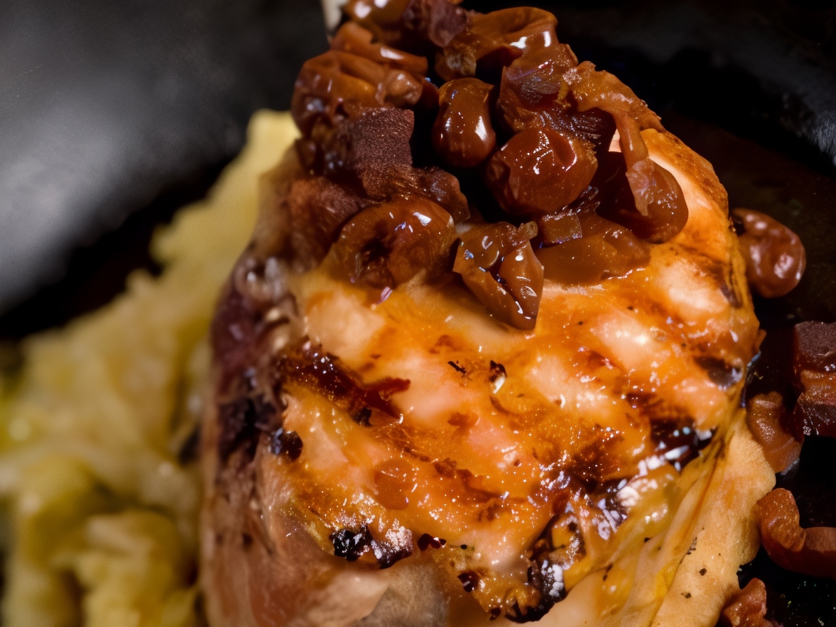 Lamb in Cherry and Port Wine Sauce with Mint