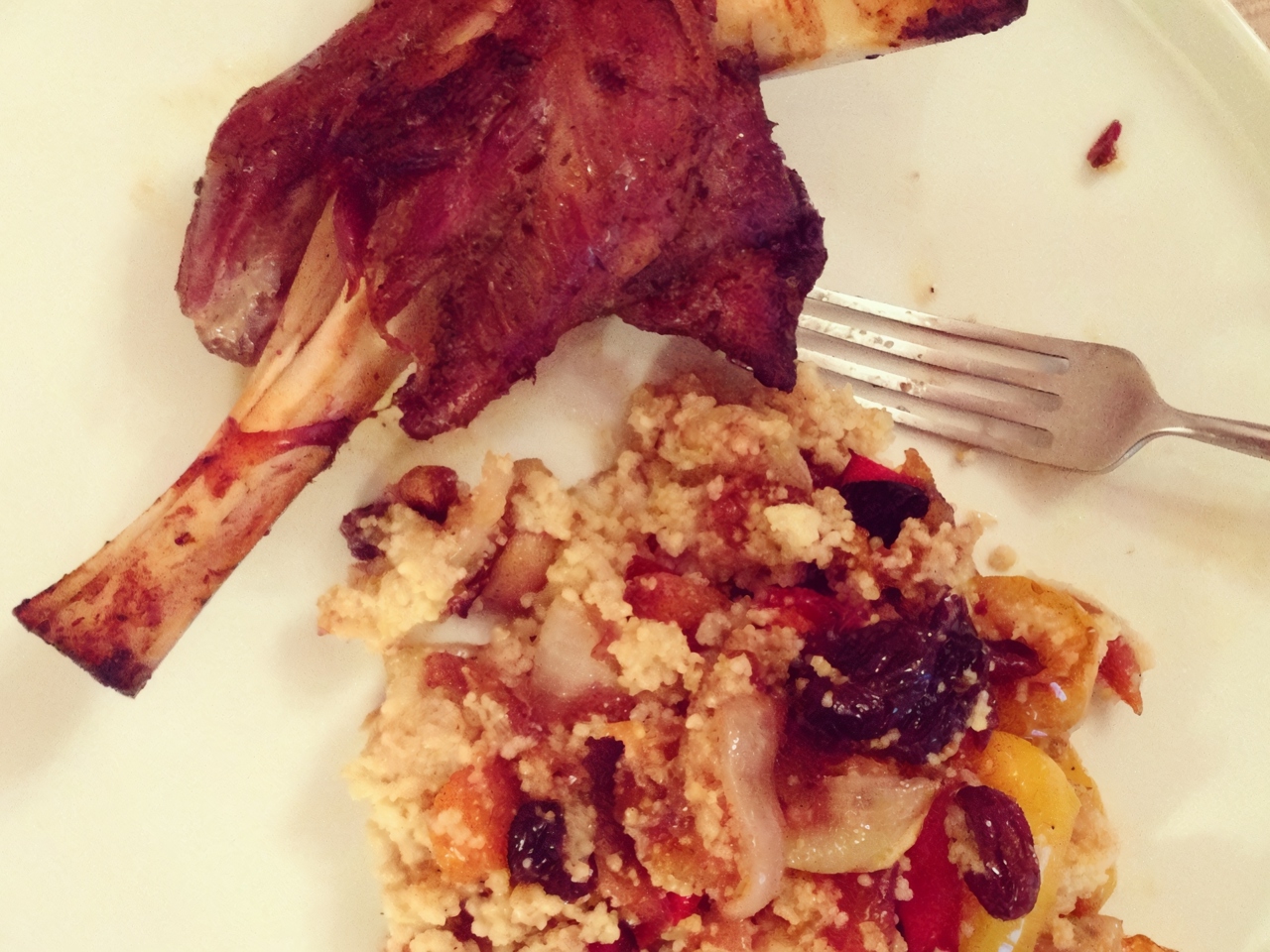 Lamb Leg with Roasted Vegetables and Couscous