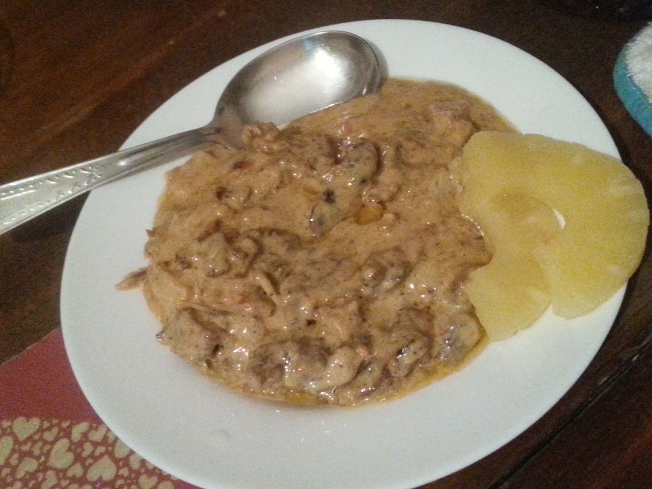 Beef Stroganoff with Pineapple