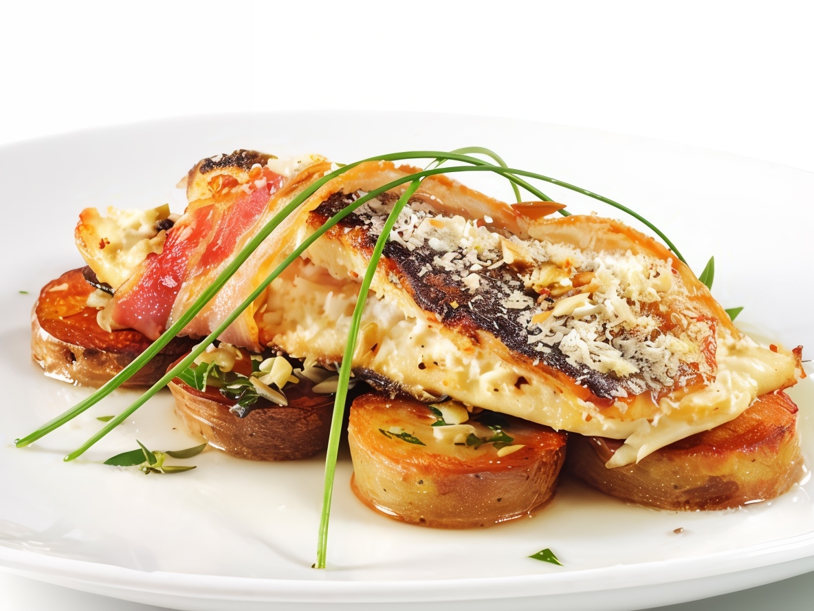 White Fish with Smoked Salmon