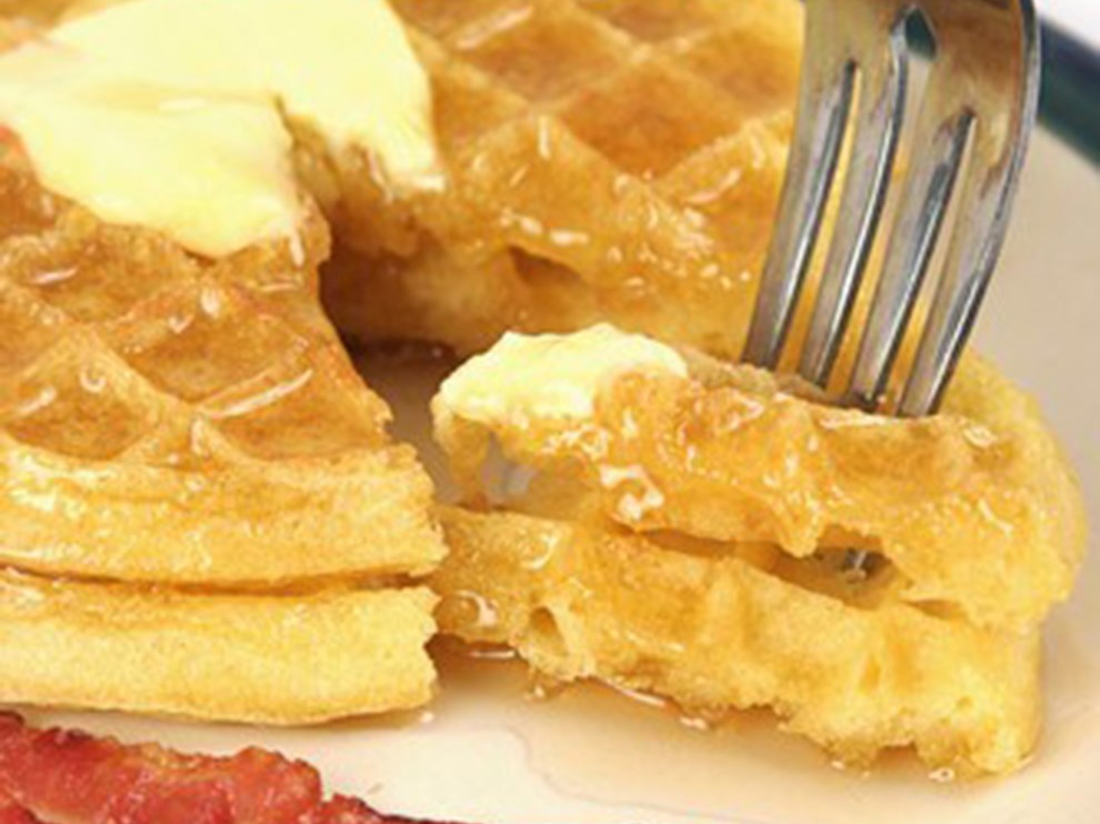 Belgian Waffles with Bacon