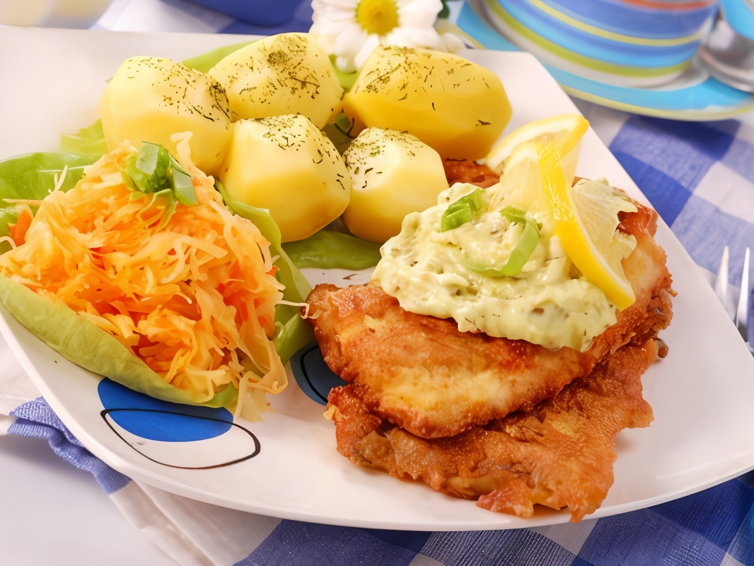 Beluga Fish in English-Style Breadcrumbs