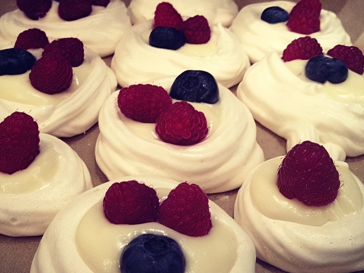 Meringue with Cream Cheese and Berries
