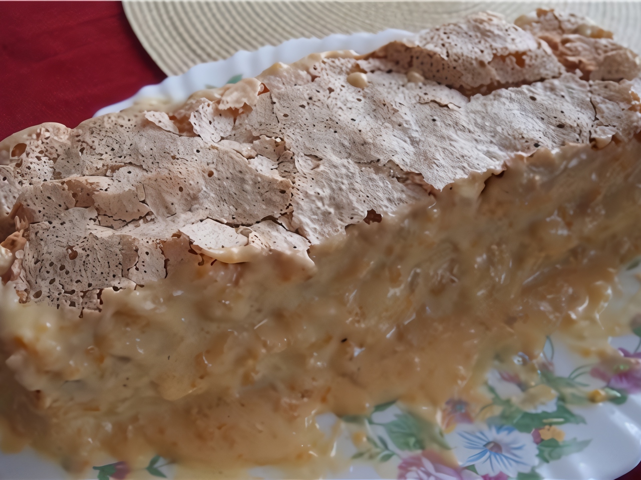 Meringue Cake with Lemon Cream and Nuts