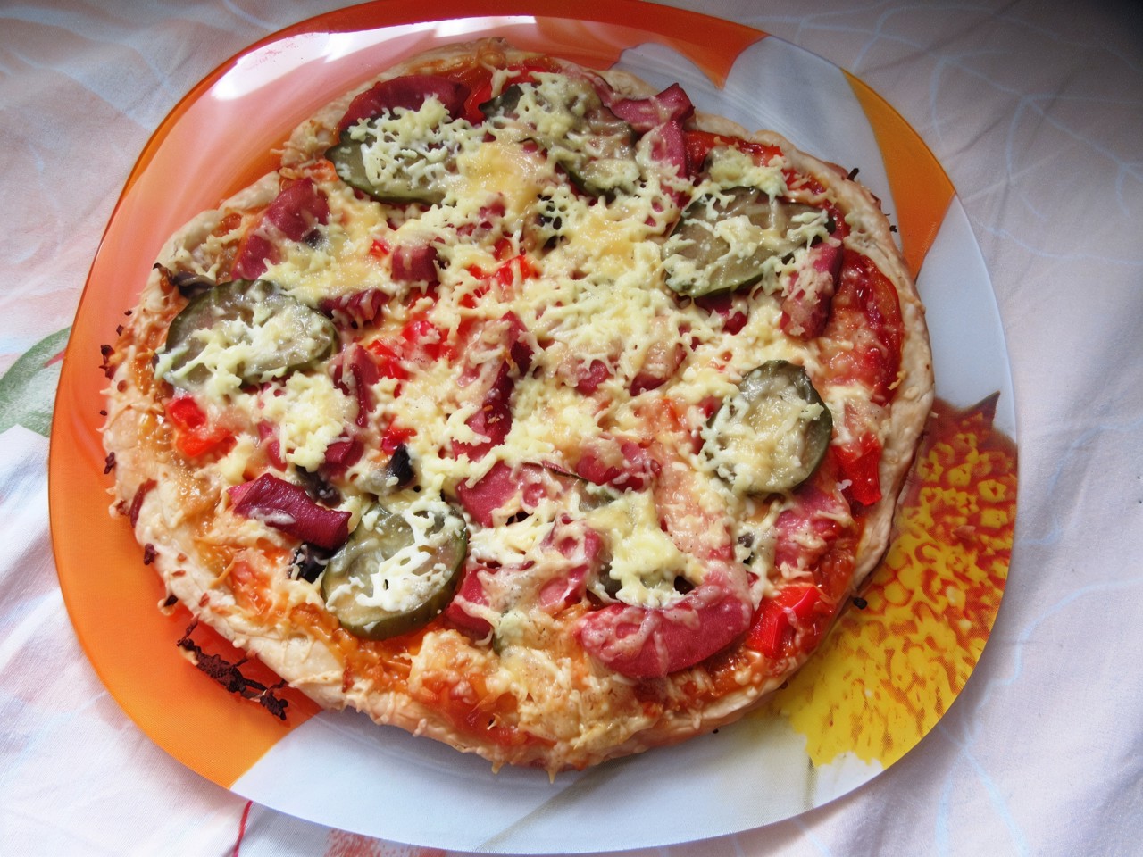 Quick Pizza with Sausage and Vegetables