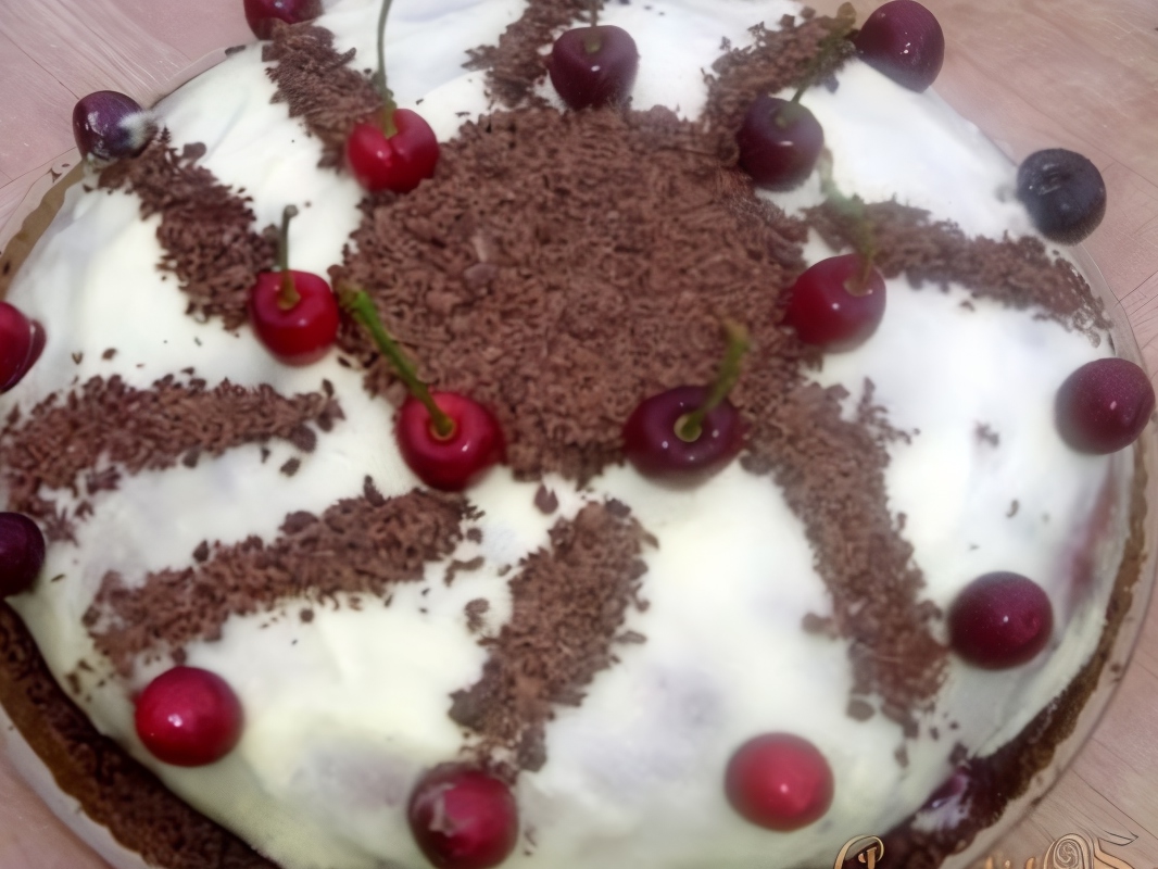 Quick Biscuit Cake with Sour Cream Frosting