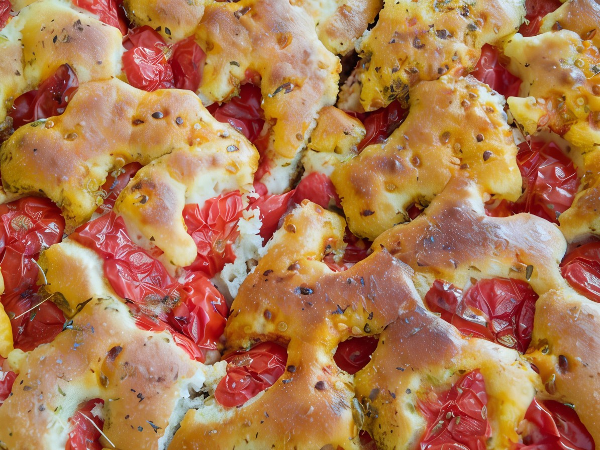 Quick Bread with Feta, Cherry Tomatoes, and Basil