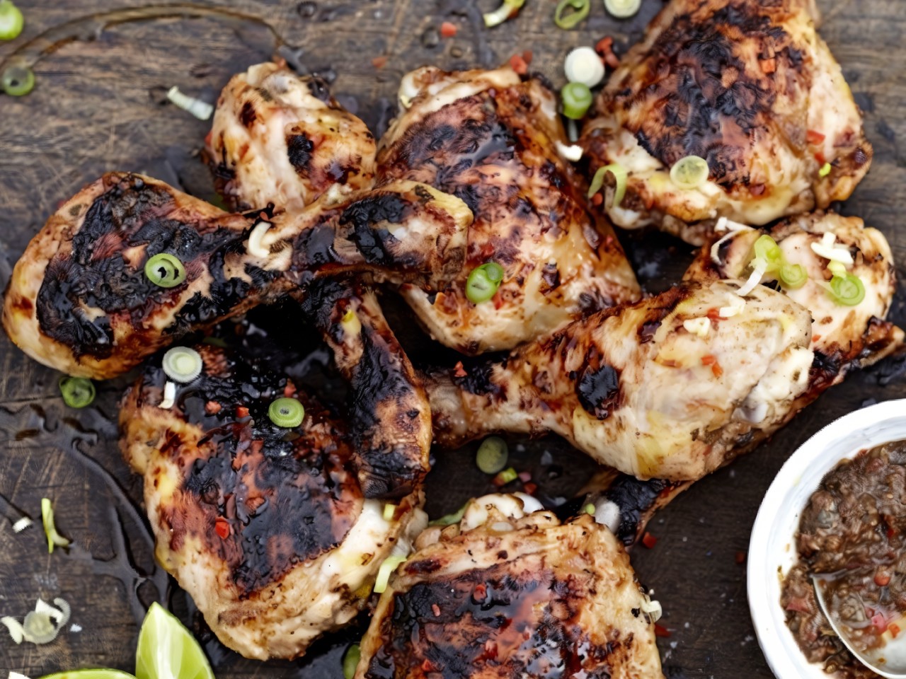 Quick Chicken Shashlik Marinated in Rum Dressing