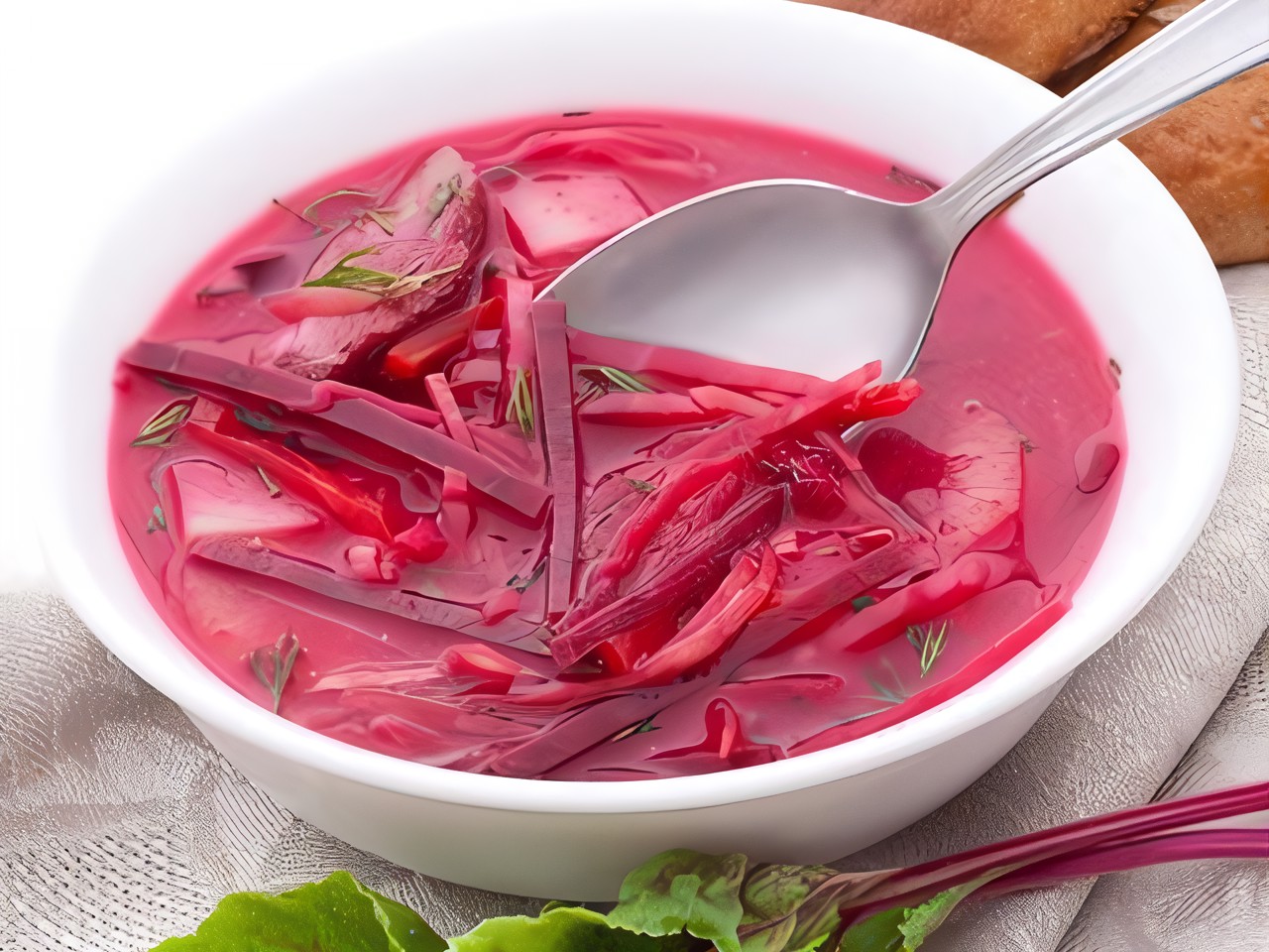 Quick Vegan Borscht with Dill