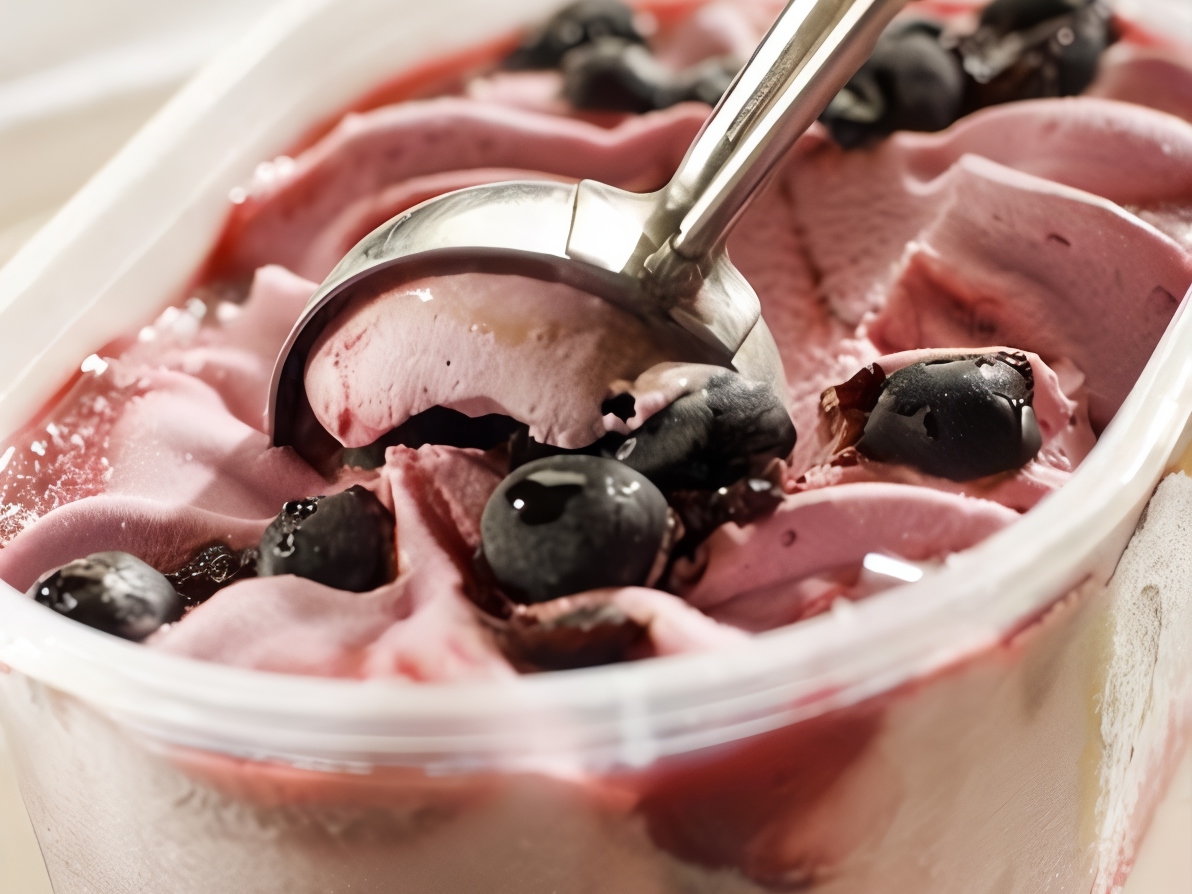 Quick Blueberry Ice Cream