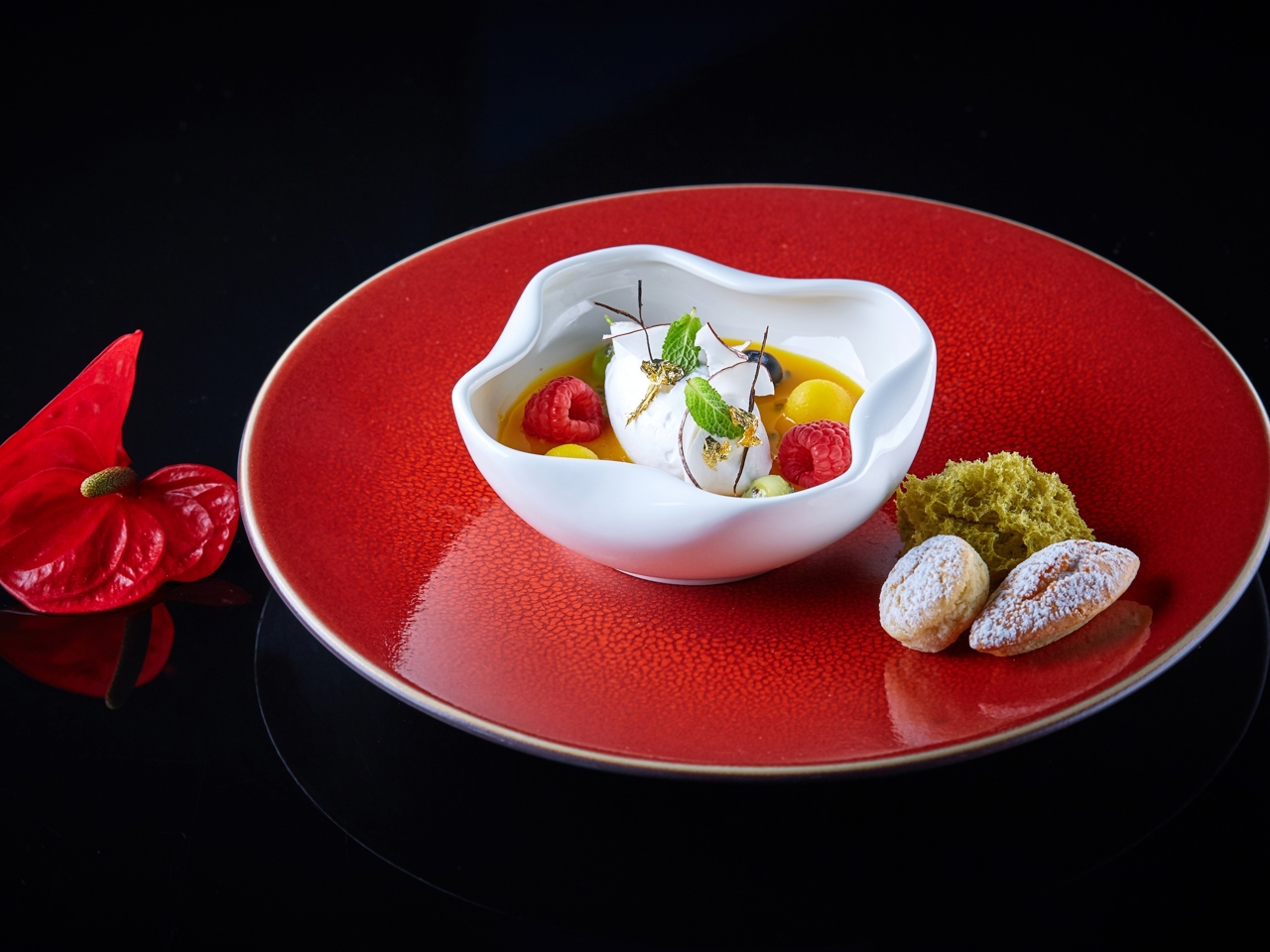 Panna Cotta with Tropical Fruits
