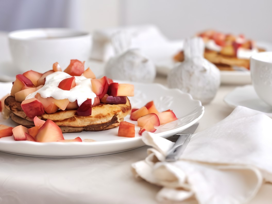 Pancakes with Pear and Spices