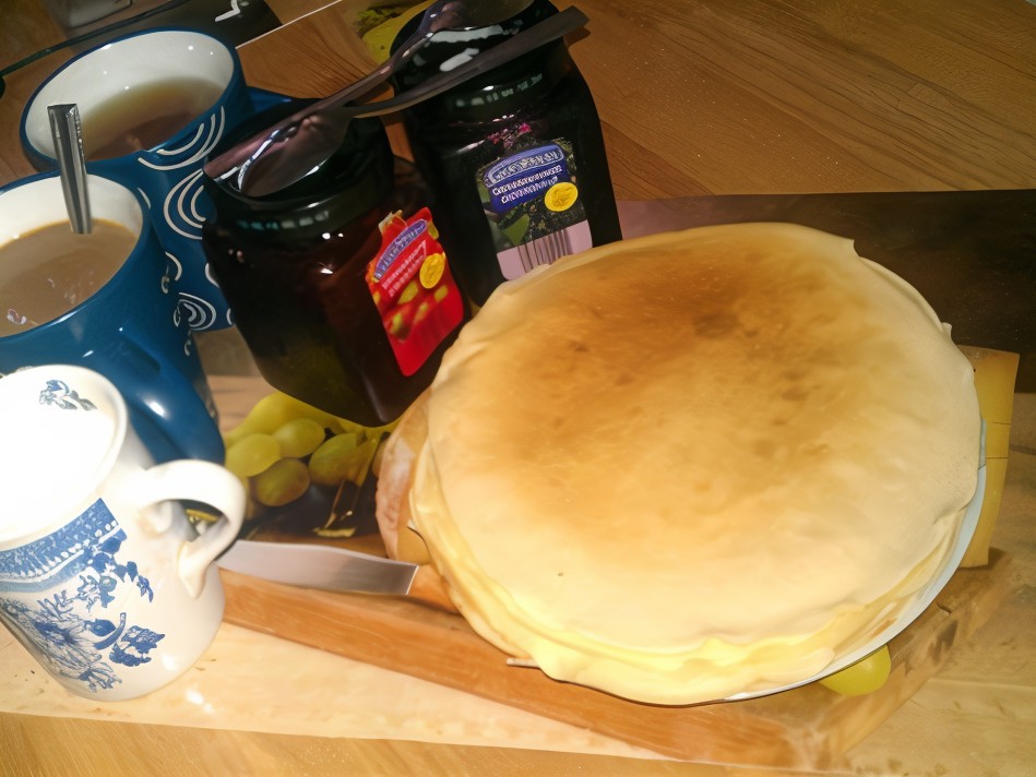 Pancakes with Liqueur and Black Currants