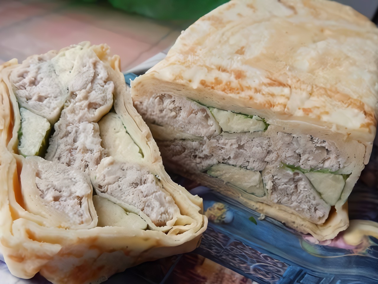 Savory Crepes with Meat and Cheese