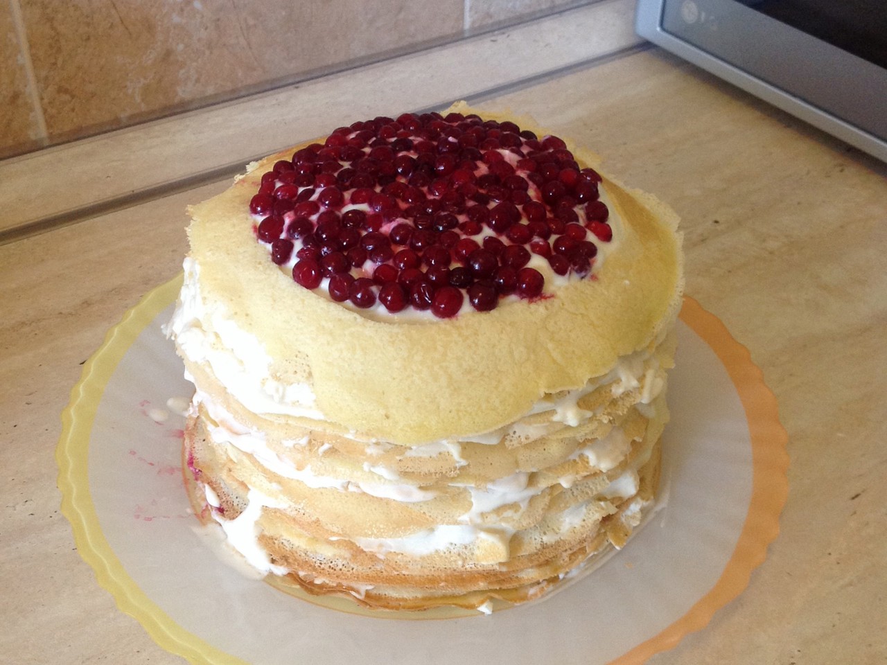 Crepe Cake with Condensed Milk Cream