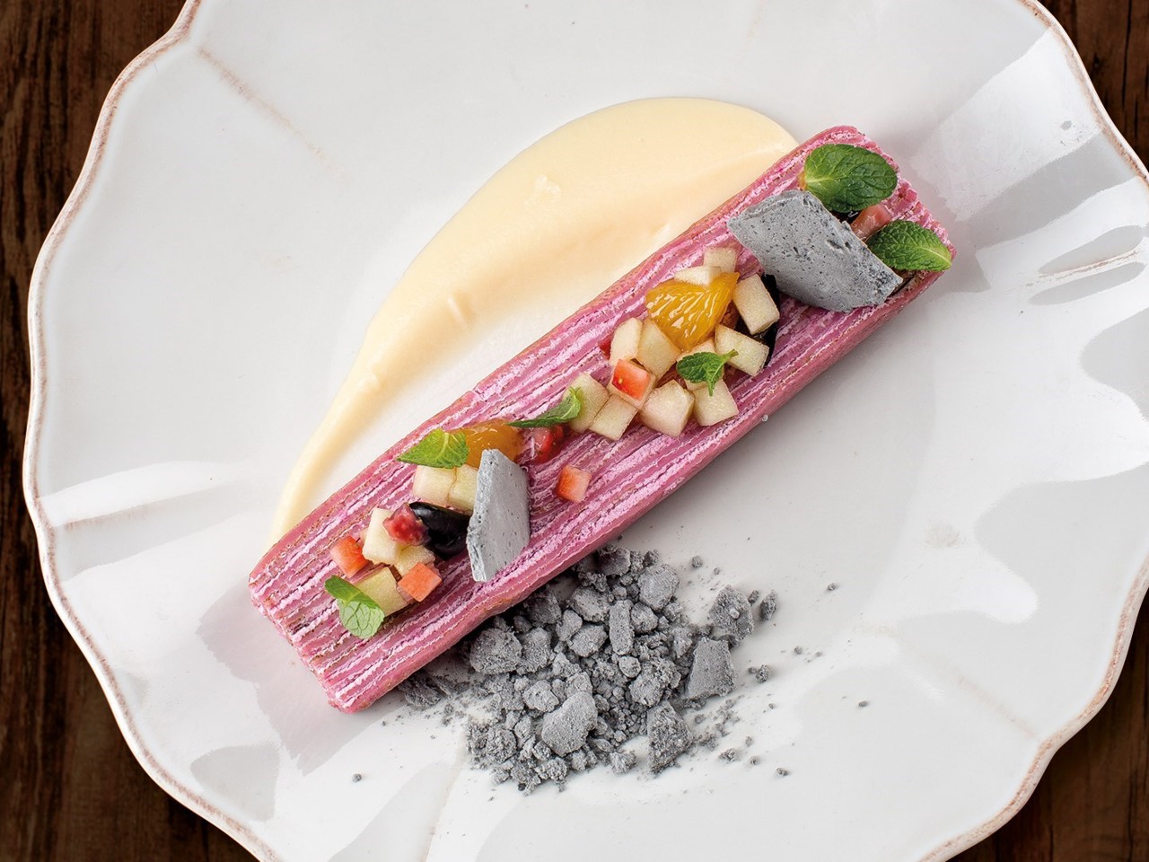 Lavender Crepe Cake