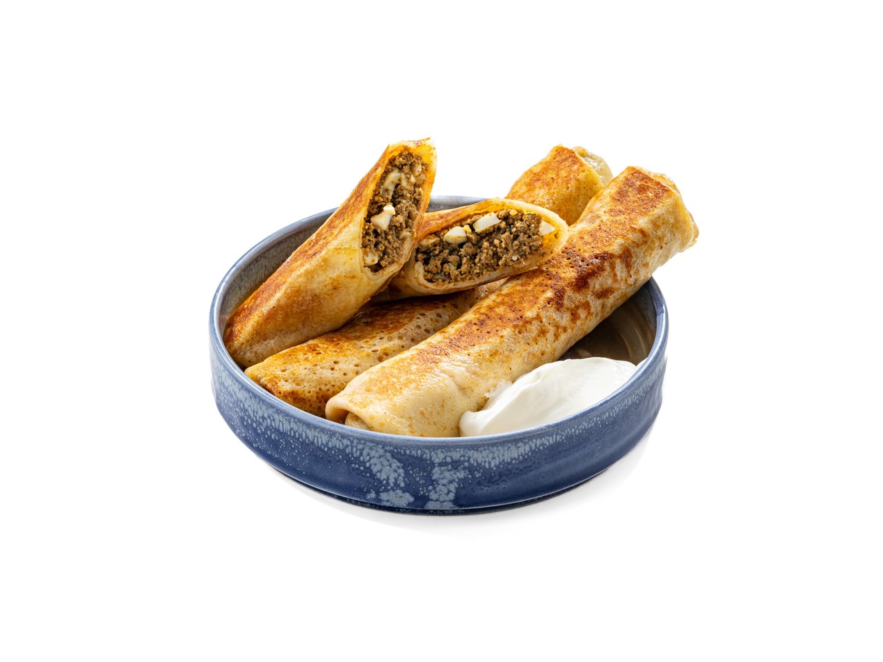 Pancakes with Liver and Red Onion