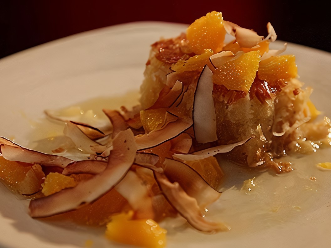 Middle Eastern Coconut Cake with Citrus Syrup