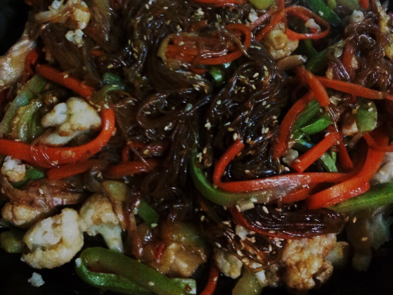 Longkou Bean Vermicelli with Zucchini and Carrots
