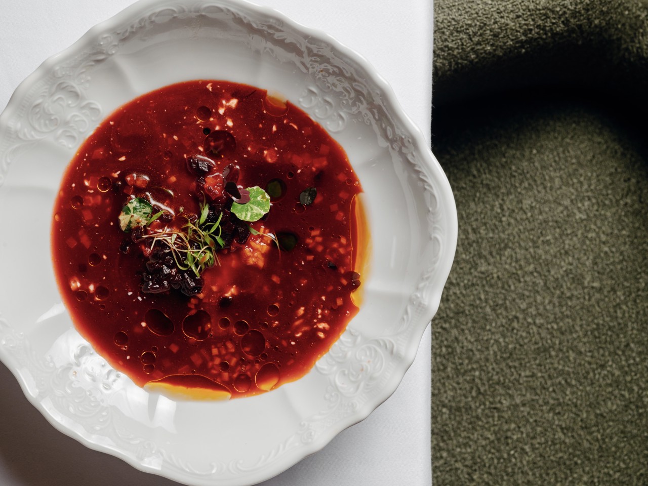 Borscht with Cabbage Rolls