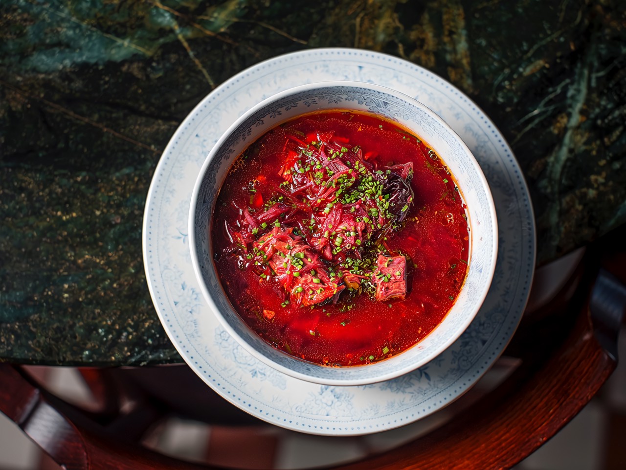 Borscht with Beef and Smoked Plum