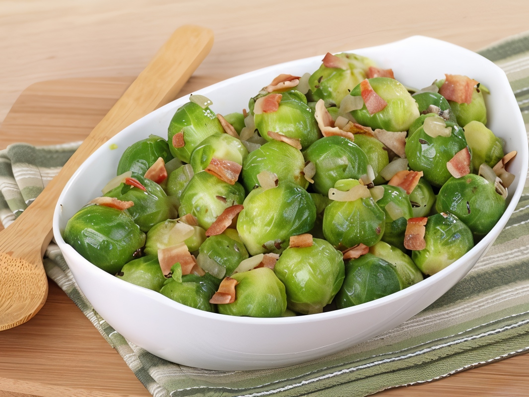 Brussels Sprouts with Bacon and Onion