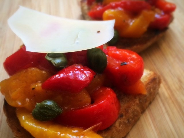 Bruschetta with Roasted Peppers