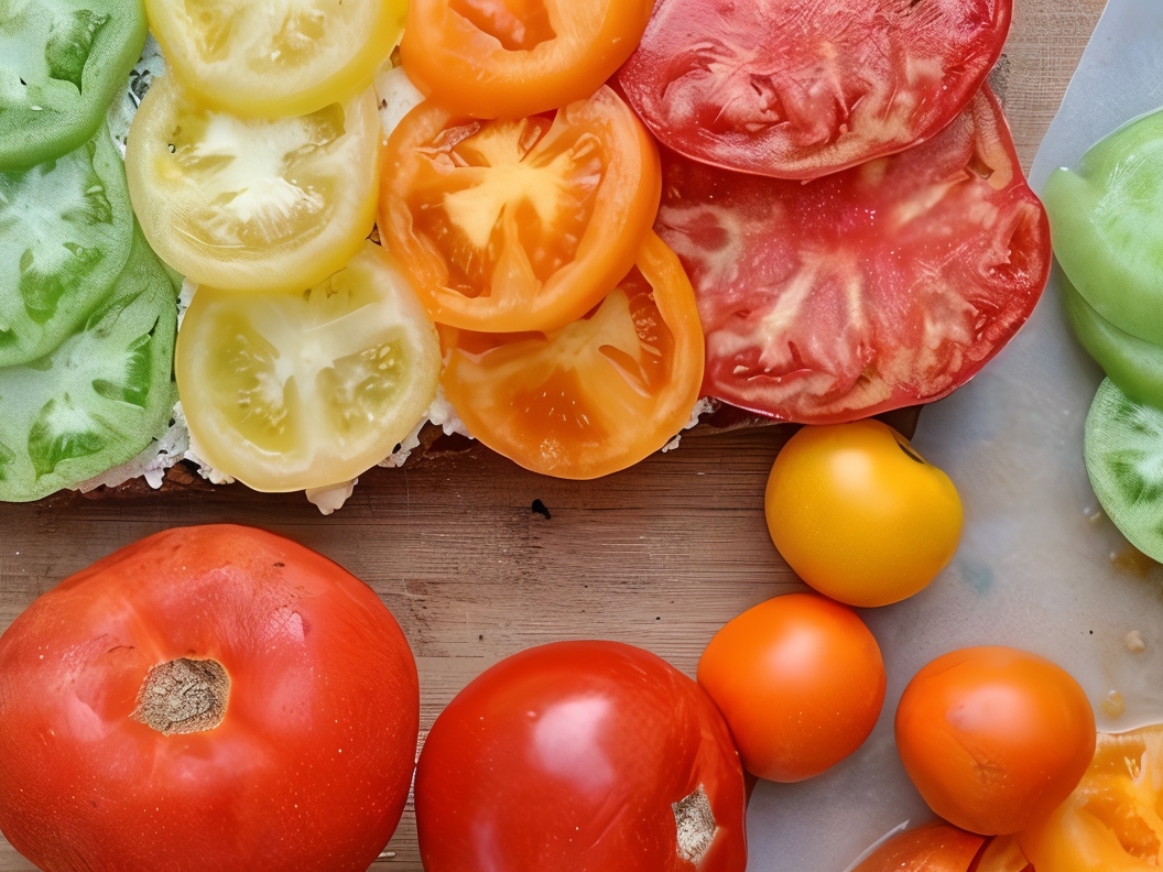 Bruschetta with Tomatoes and Basil Cream Cheese Spread