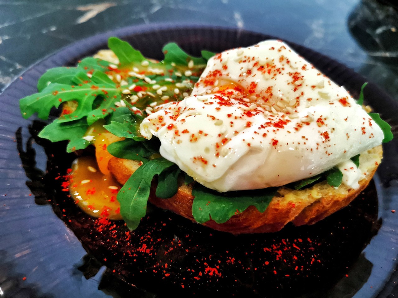 Bruschetta with Poached Egg
