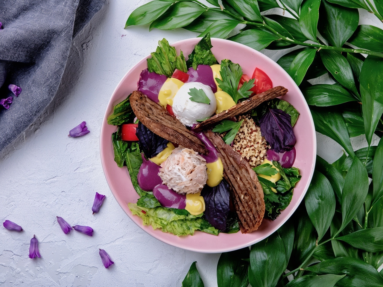 Buddha Bowl with Salmon Rillettes