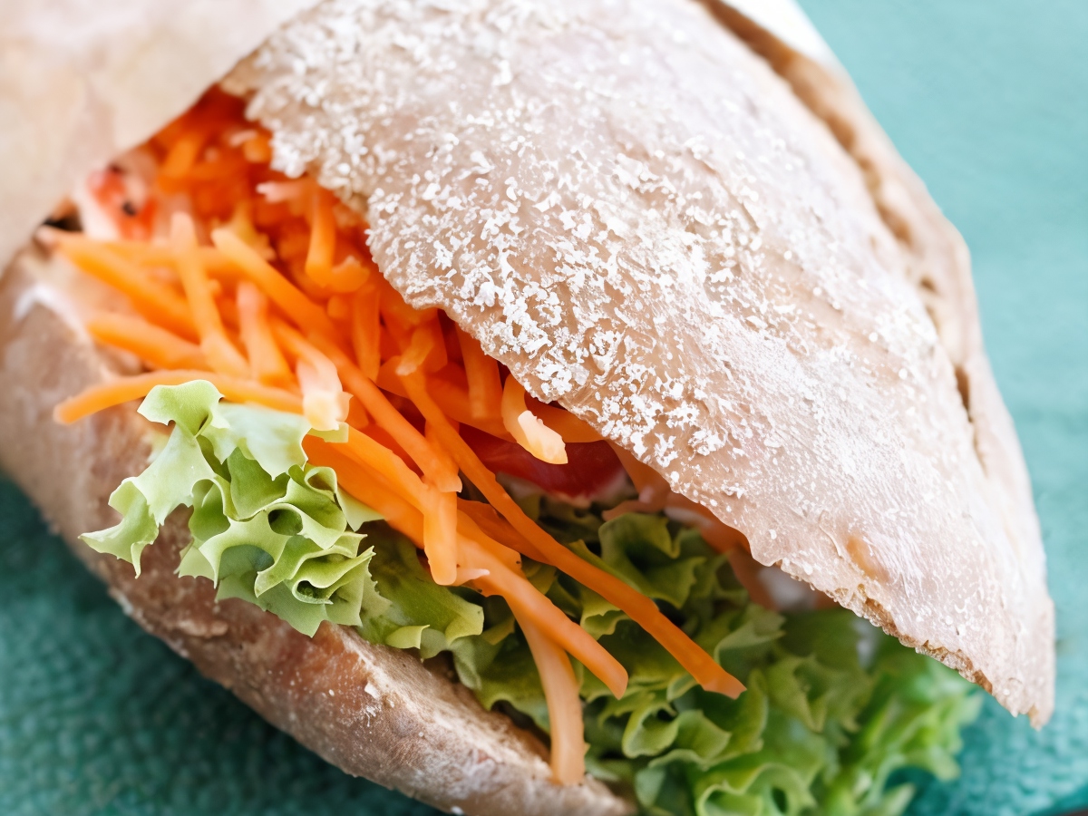 Carrot Filling and Hummus Rolls
