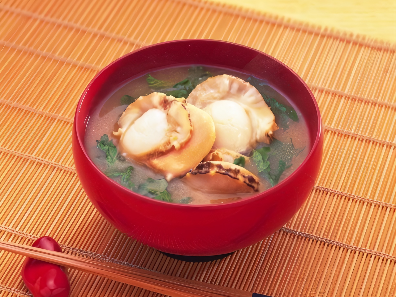 Soba Noodle Broth with Scallops