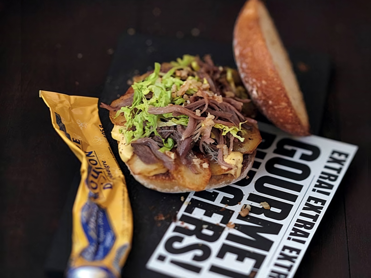 Duck Leg Confit Burger