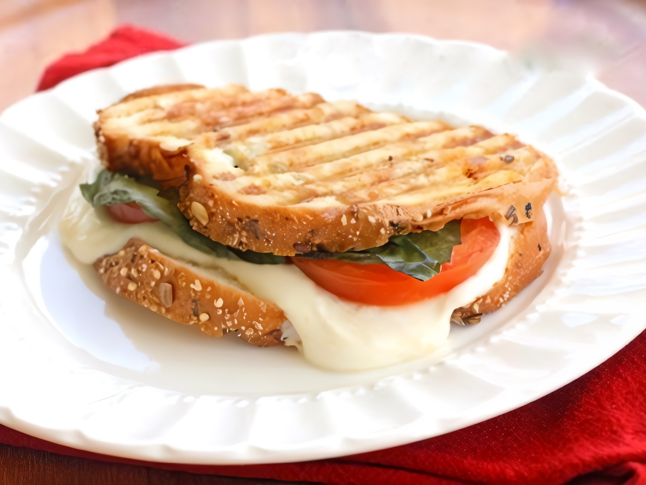 Caprese Sandwich with Sauce