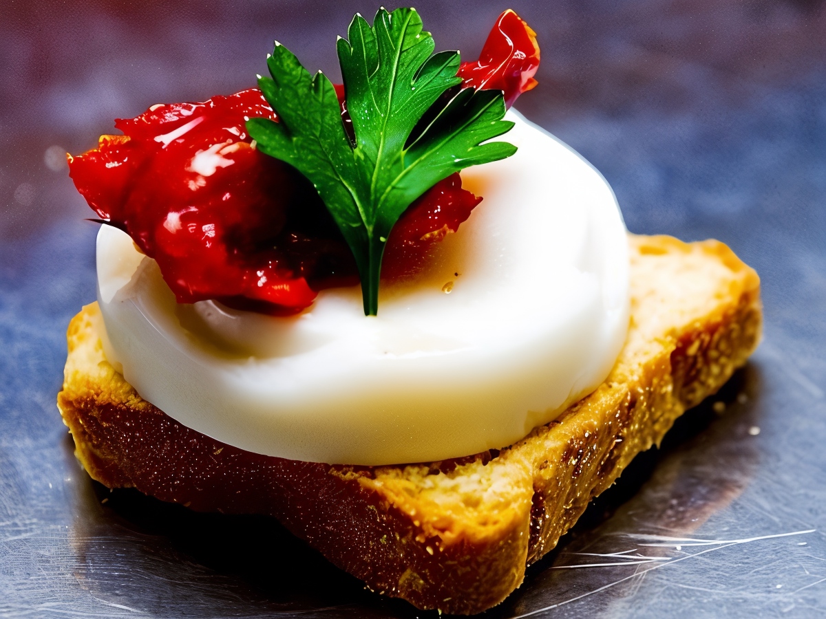 Sandwiches with Goat Cheese and Roasted Bell Peppers